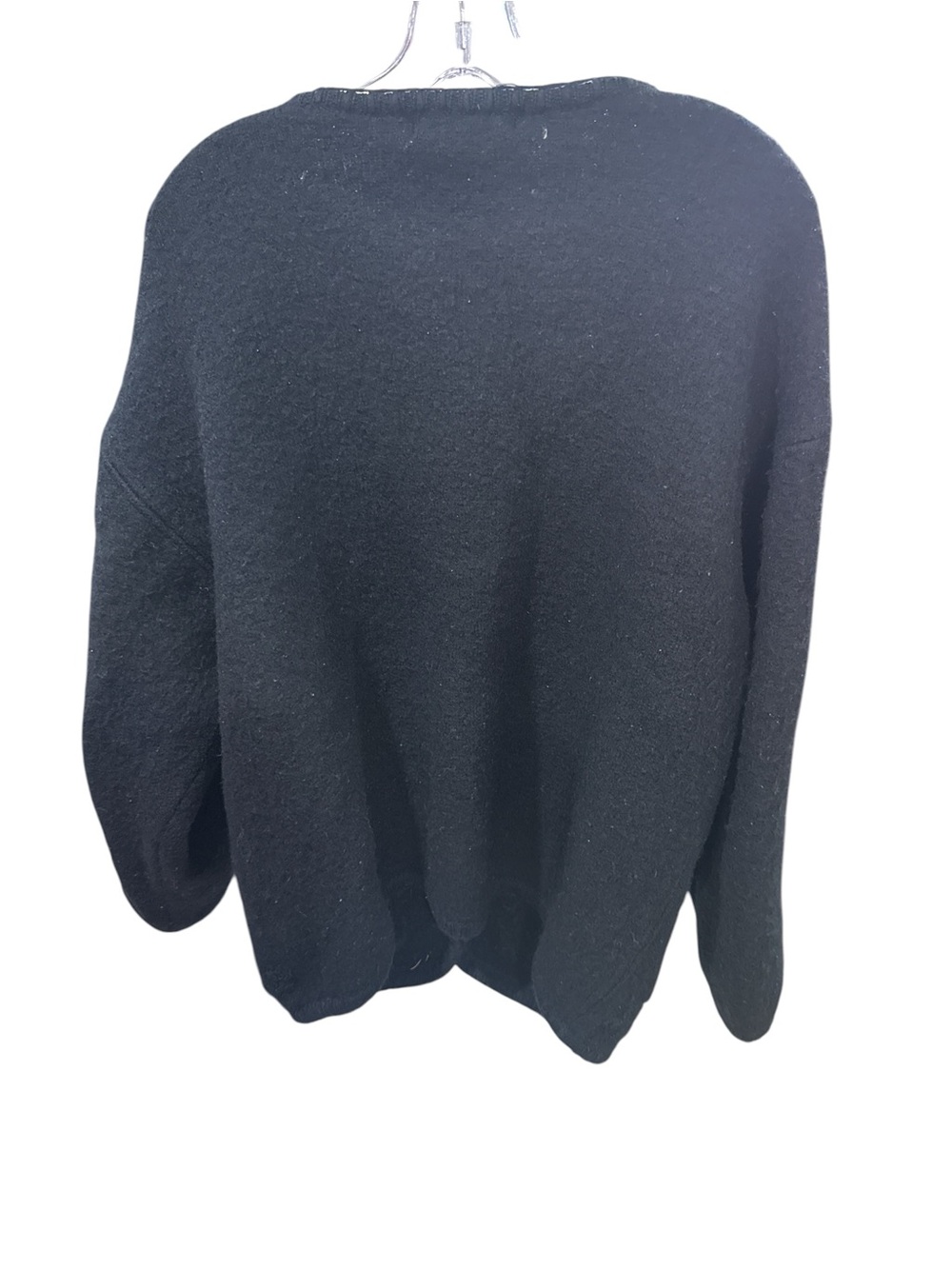 Vintage Gaddy Sport Black Mohair Blend Cardigan Sweater - Picture 4 of 6